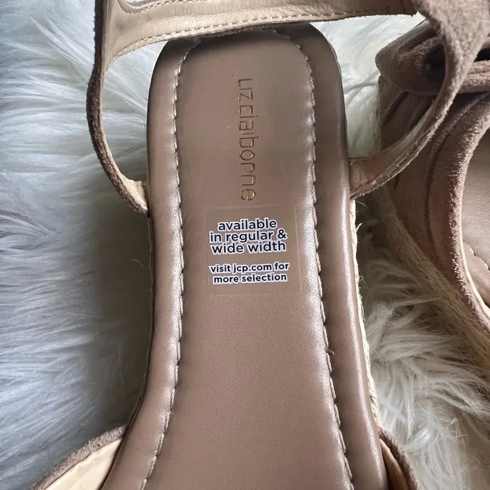 Liz Claiborne bow espadrille wedges
